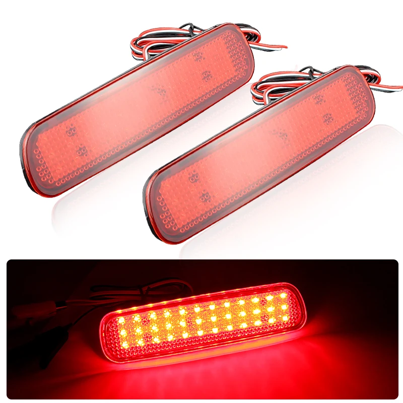 

2 * светодиодный отражатель заднего бампера для Toyota Land Cruiser 100 для Cygnus LX470 1991-2007, сигнальная лампа, стоп-сигнал, автомобильные аксессуары