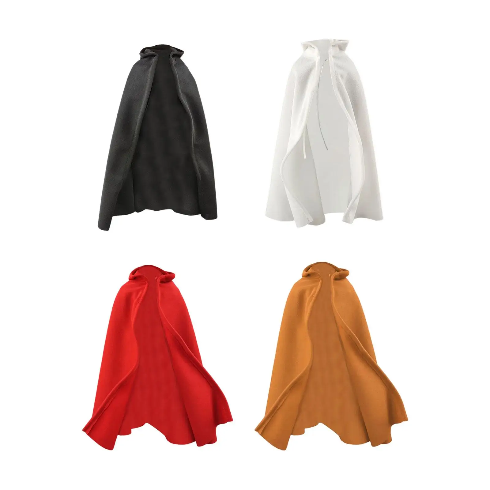 

1/6 Scale Figure Doll Hoodie Cloak Fashion Long Cape Cosplay Outfit Party Stage Tops for 12'' Inch Soldier Figures Body Costume