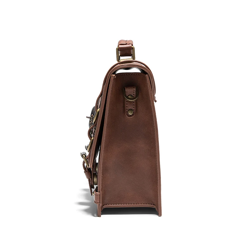 Женская сумка через плечо в стиле стимпанк портфель из искусственной кожи