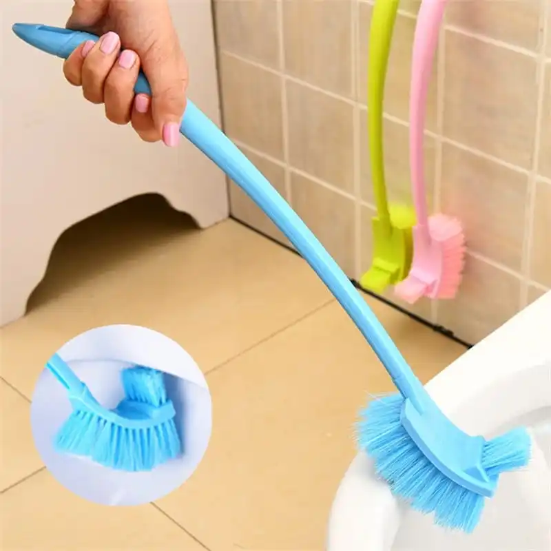 Двусторонняя щетка для туалета волшебные аксессуары чистки длинная ручка