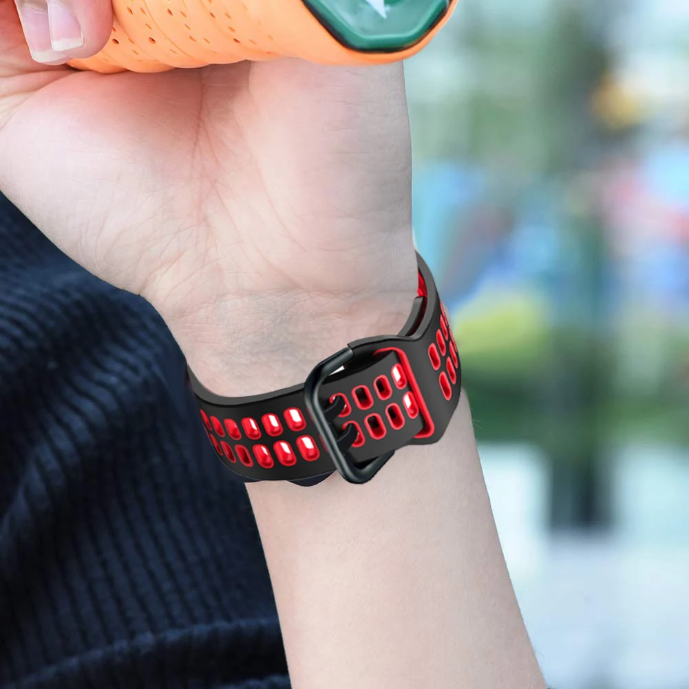 Ремешок силиконовый для смарт-часов спортивный браслет Samsung Galaxy Watch 4 classic 46 мм 42 44