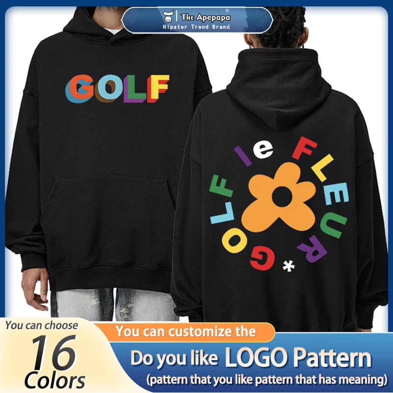 

Golf Wang Le Fleur Flower Vote Igor Tyler The Creator Skate Hoodie Men Casual Hip Hop Sweatshirts Double Sided Print Pullover