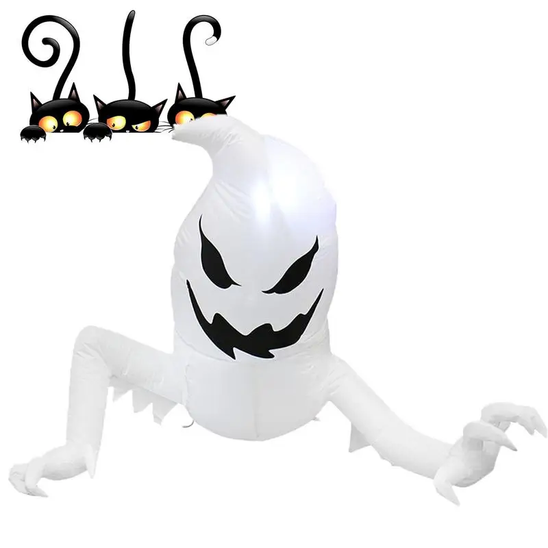 

Giant Ghost Inflatables Scary Blow Up Inflatable Ghost LED Light Halloween Party Outside Yard Garden Lawn Decor 110cm