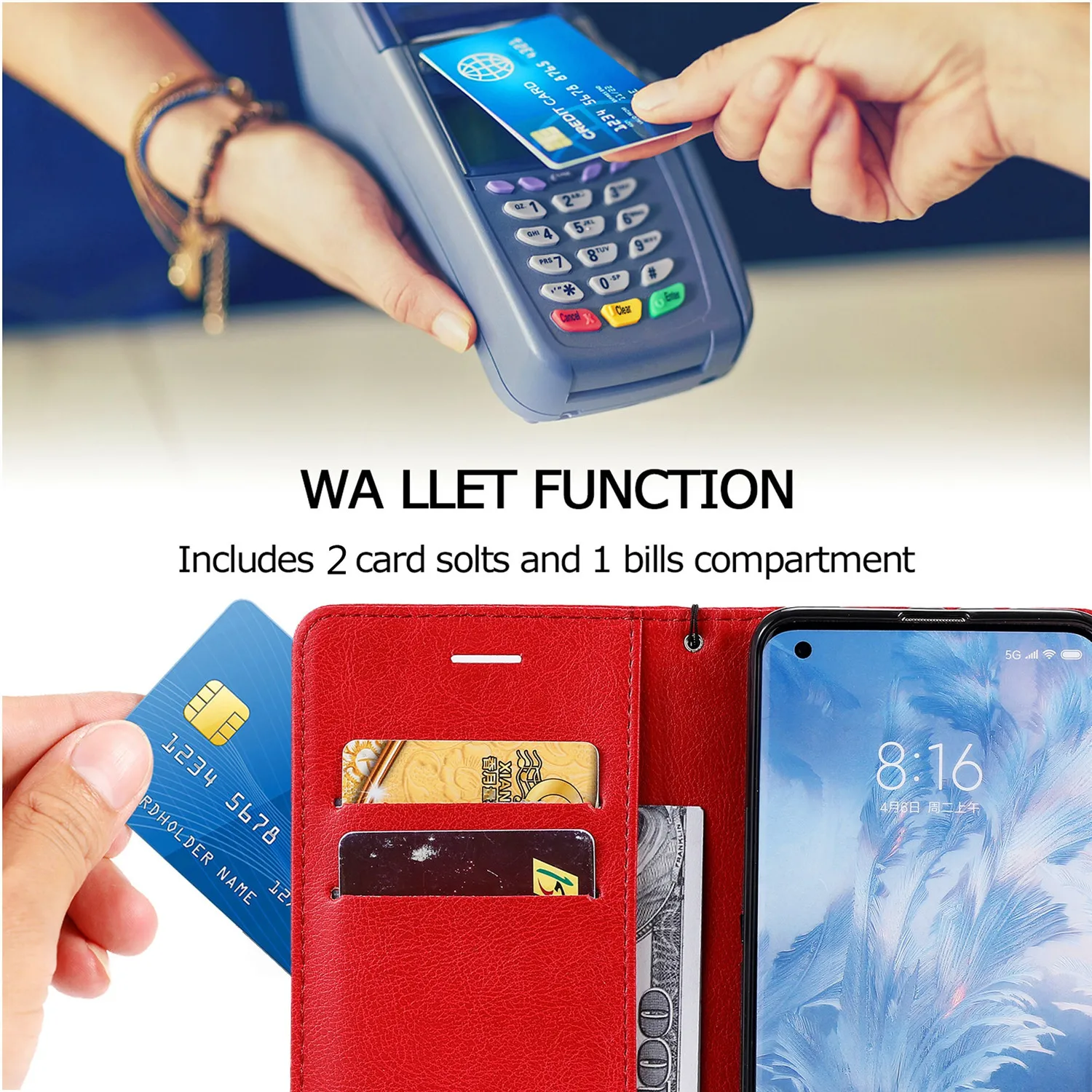 Luxury Leather Wallet Case For Moto G4 G5S G6 One Fusion Plus G7 Power G9 Play G8 Power Lite Holder Flip Stand Cover Phone Coque