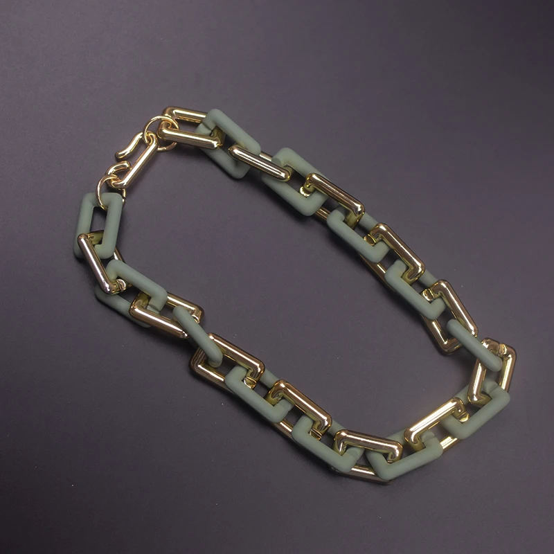 Женская Шейная цепочка искусственное толстое ожерелье для женщин резиновое