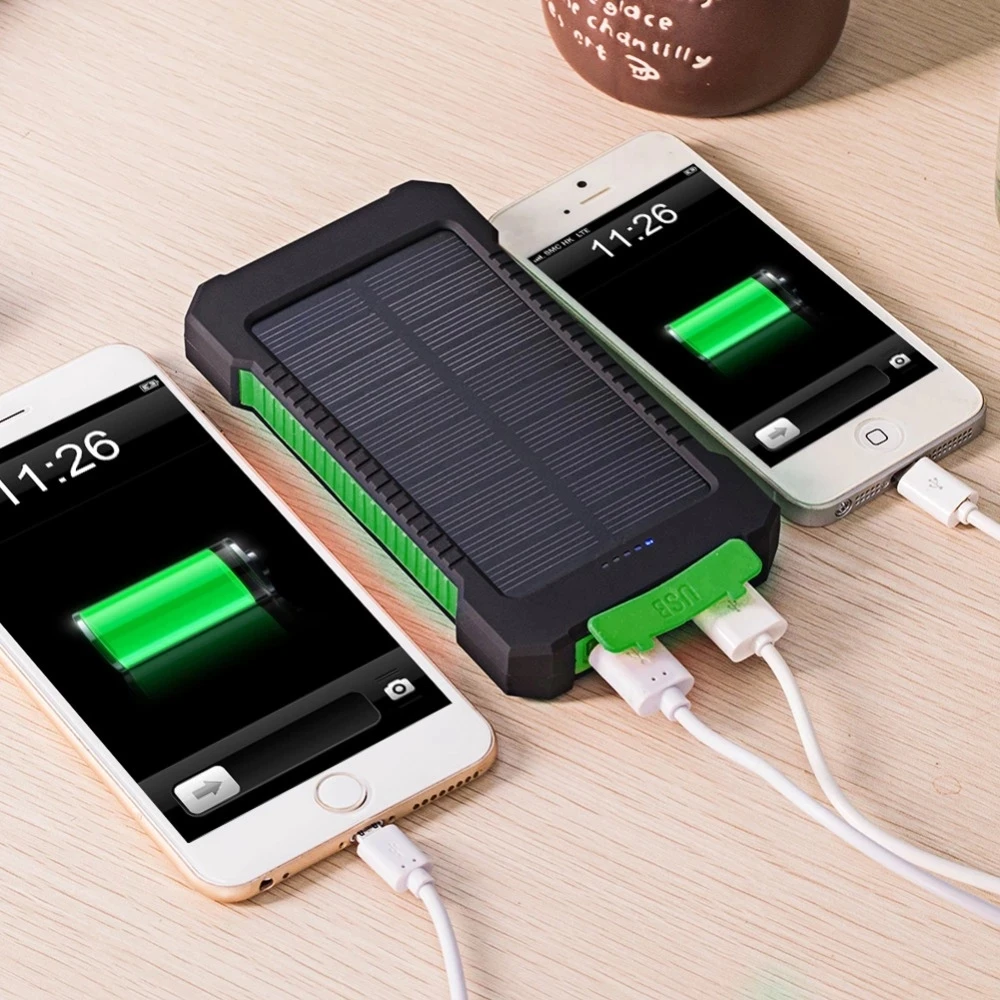 

Top Solar Power Bank Waterproof 80000mAh Solar Charger USB Ports External Charger Powerbank for Xiaomi Smartphone with LED Light