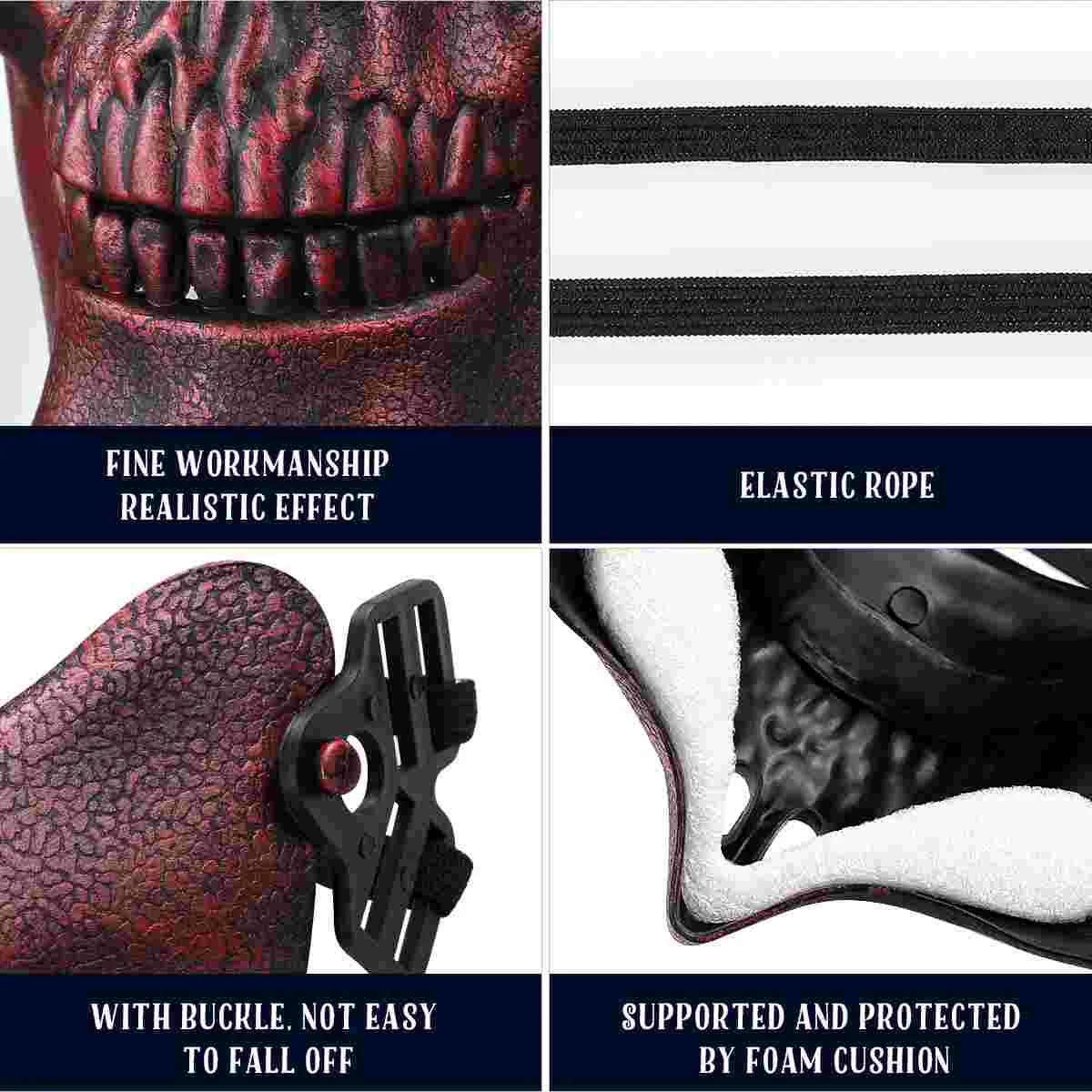 Маска с черепом TINKSKY защитная маска для лица на Хэллоуин косплея маскарада (медно)