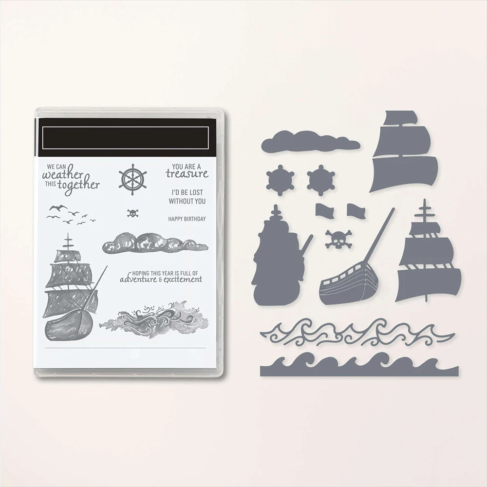 

2023 New Arrival On the Ocean Clear Silicone Stamps macth Die Cut Template for DIY Scrapbooking Craft Paper Cardmaking Craft
