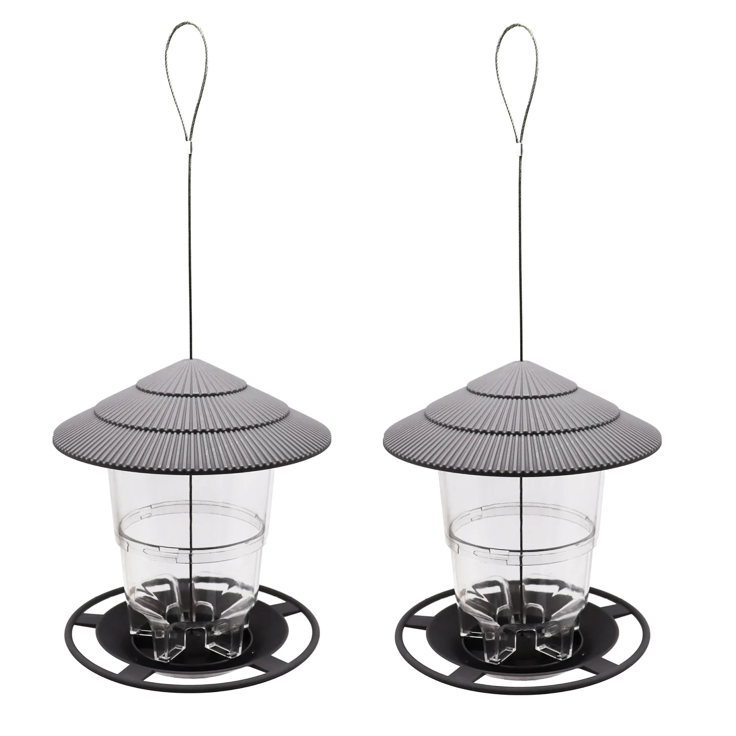 

2 Pack Bird Feeders Hanging Wild Birds Feeder Squirrel Proof for Outside Easy Clean and Fill for Garden Backyard Terrace