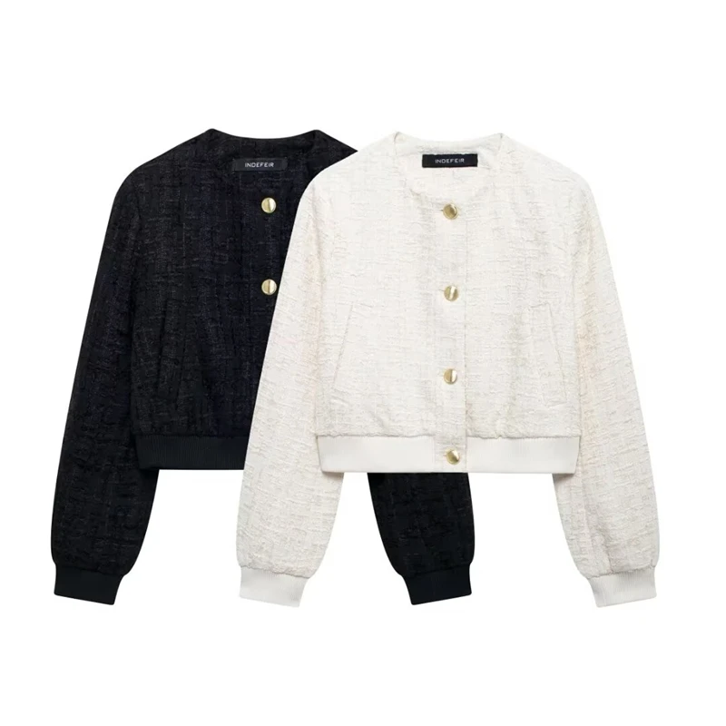 Куртка-бомбер женская текстурированная на весну и осень