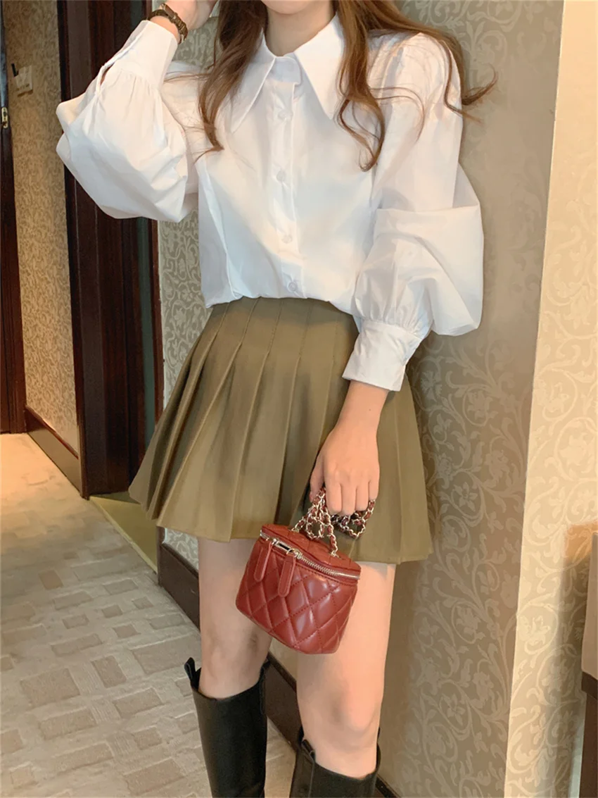 Alien Kitty повседневные однотонные рубашки женские элегантные офисные новые