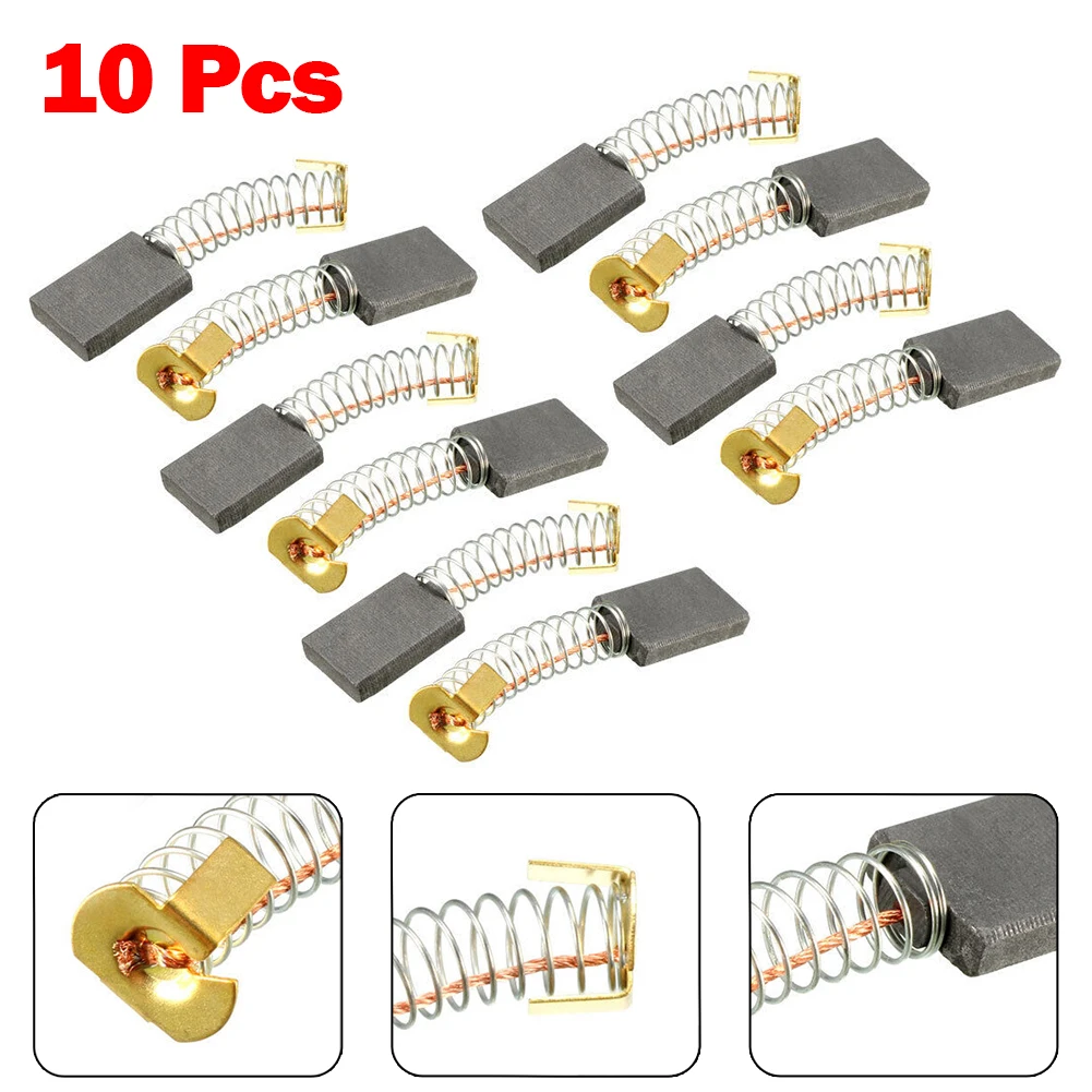 

10pcs Carbon Brushes For Electric Motors For Circular Saws Miter Saws 23mm X 16mm X 5mm Replacement Part Power Tool Accessories