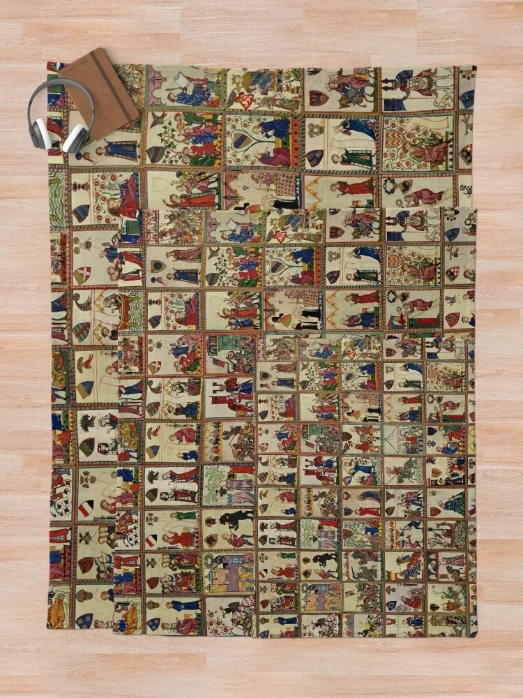 Одеяло Codex Manesse из фланелевой ткани модные диваны одеяла для кемпинга