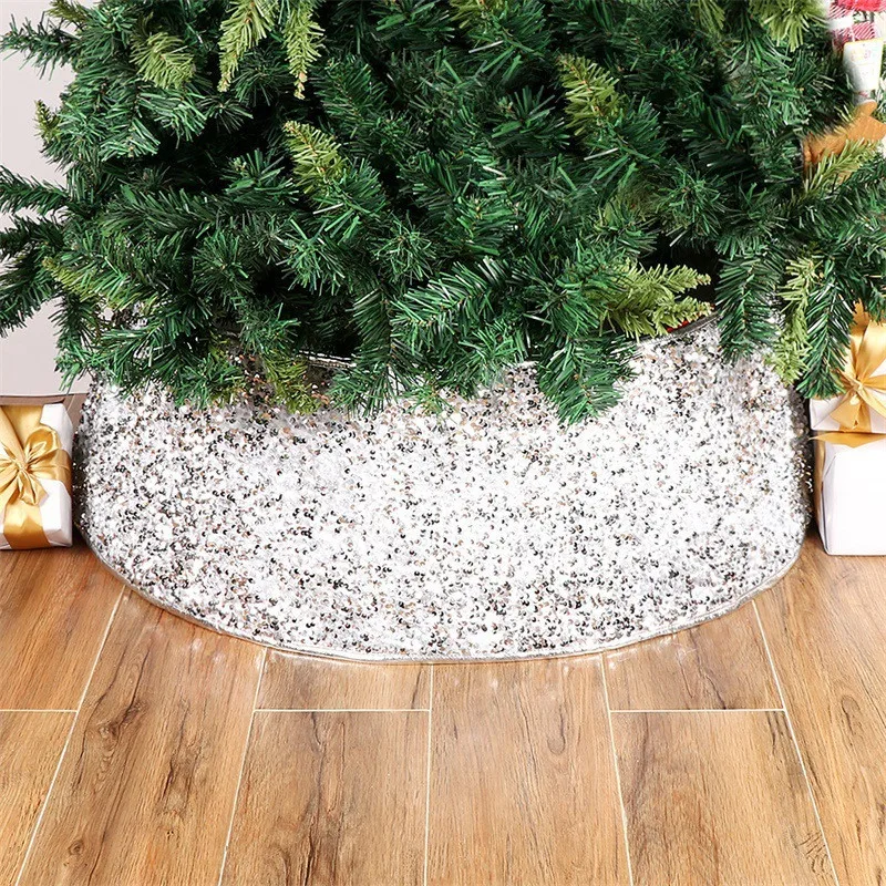 

Christmas Tree Decor Sparkly Christmas Tree Skirt Round Sequin Skirt For Xmas Decorations Xmas Christmas Gift 2023 High Quality