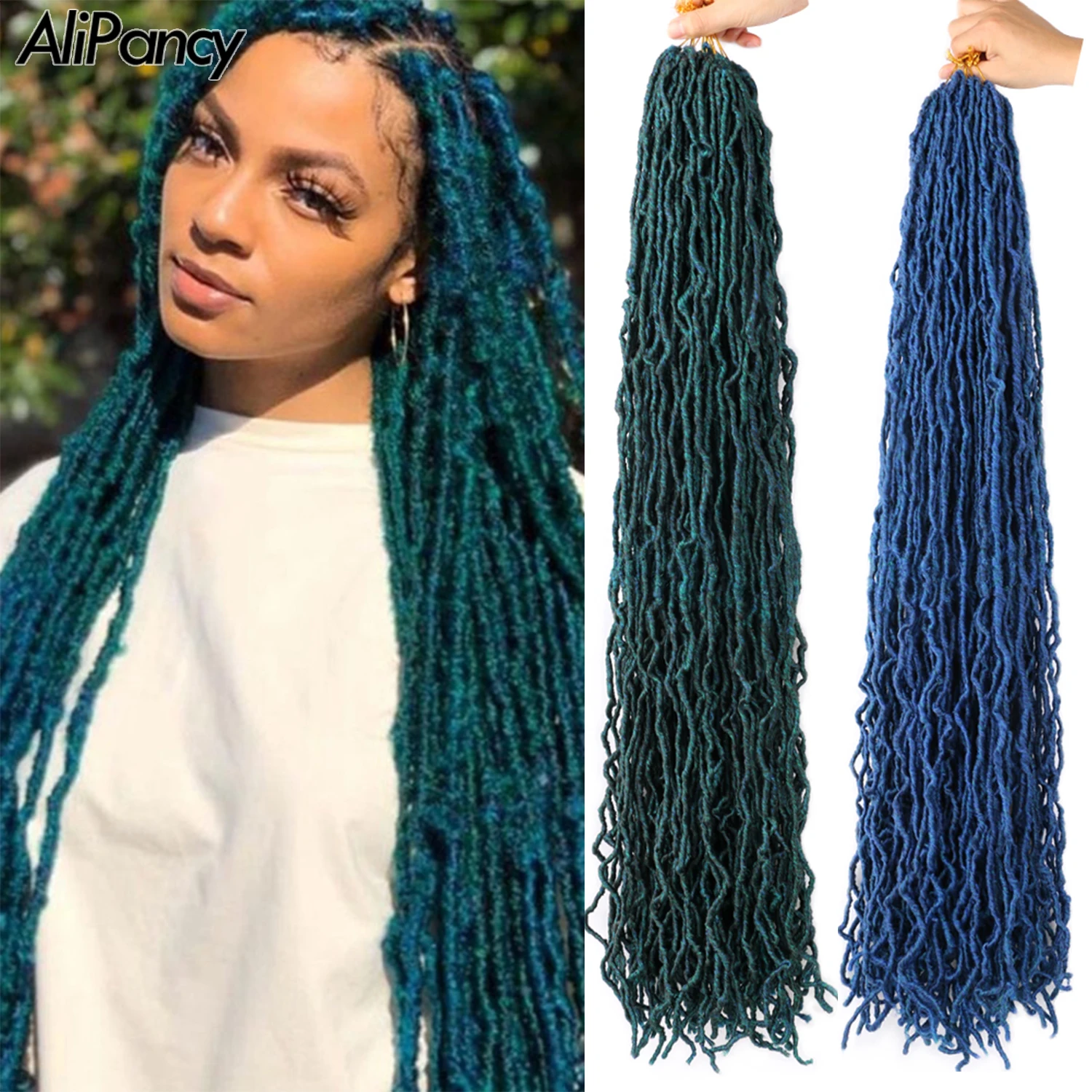 36 Inch Faux Locs Crochet Braids Long Soft Locs Crochet Hair Pre-looped Synthetic Hair Extensions For Women Ombre Braiding Hair