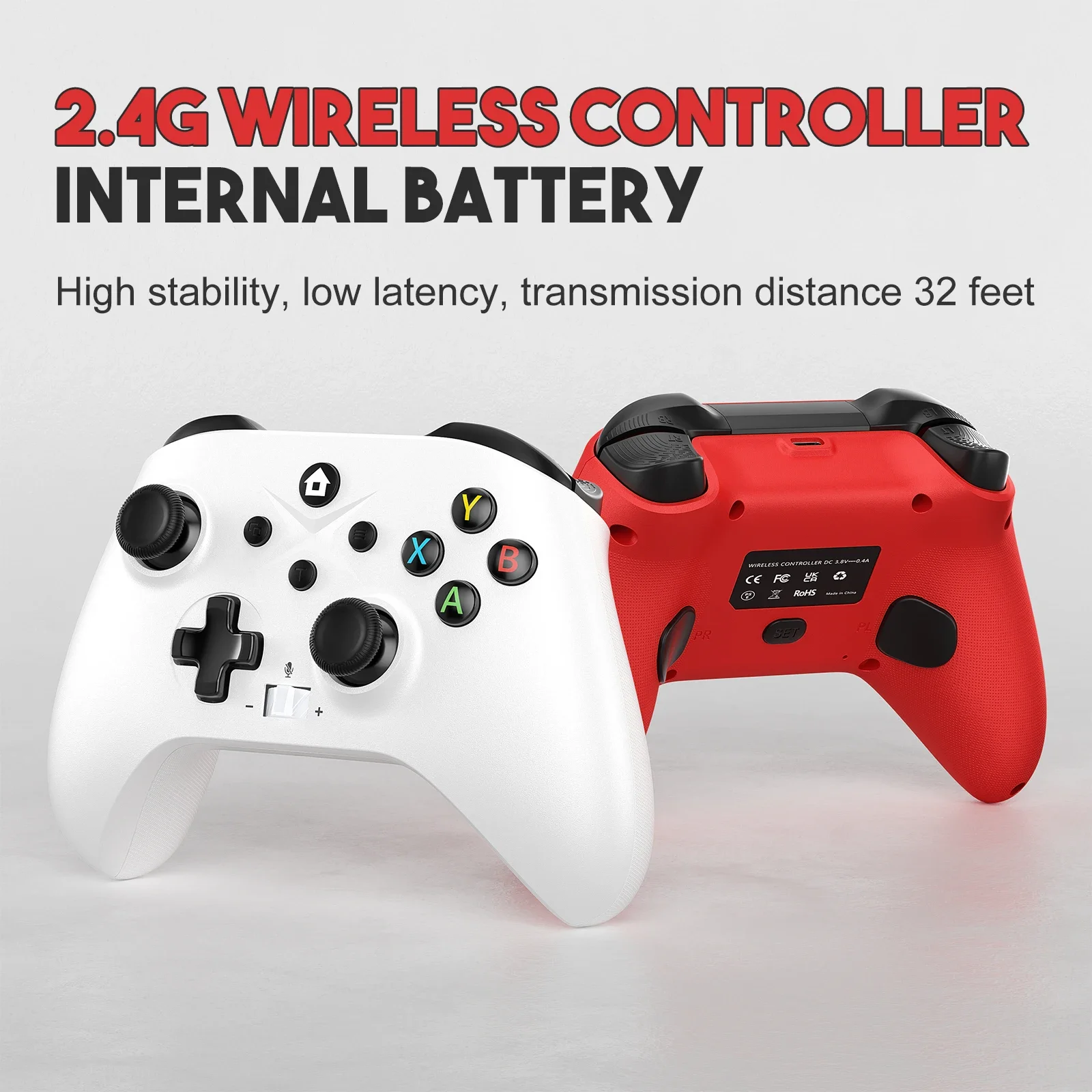 Фото Беспроводной геймпад 2,4G для Xbox ONE/Slim/Series S/X, консольный ПК, джойстик, джойстик с программируемой 6-осевой гироскопической функцией Turbo №2
