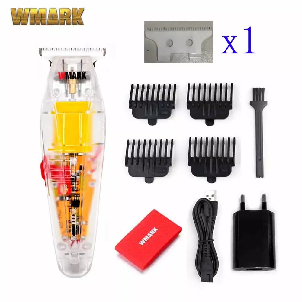 

WMARK New NG-202 Transparent Style Detail Trimmer Professional Rechargeable Clipper 6500 RPM With 1400 Battery
