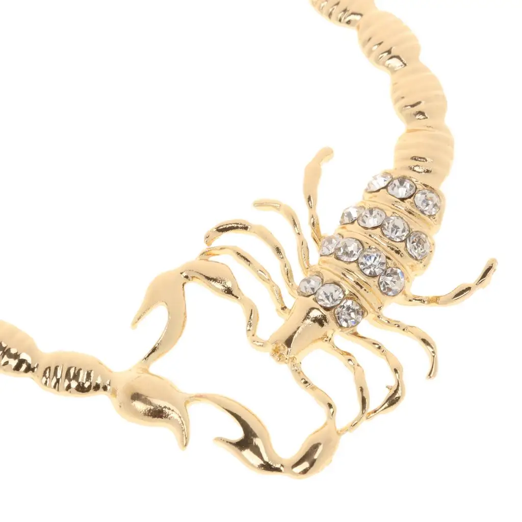 Серьги-кольца с подвеской в виде скорпиона и стразами ювелирные изделия для