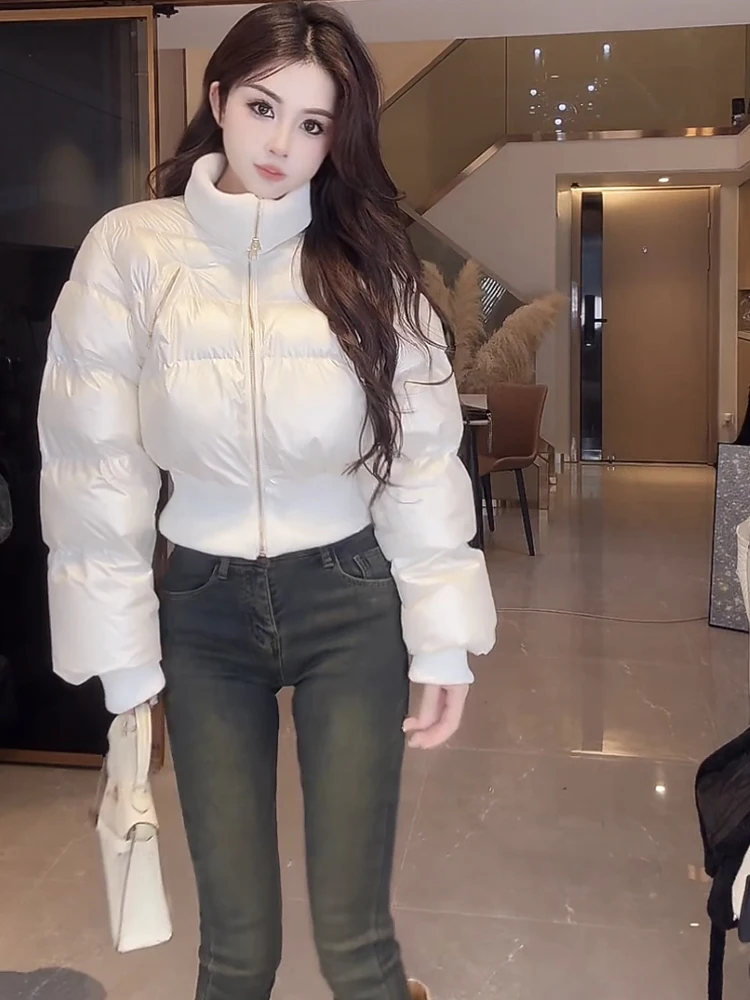 Корейская серия короткий пуховик верхняя одежда женская зимняя новая свободная