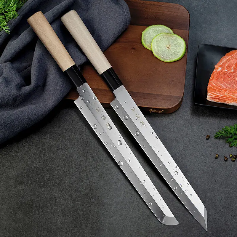 Японский Нож Для лосося сашими профессиональный нож для резки мяса рыбы