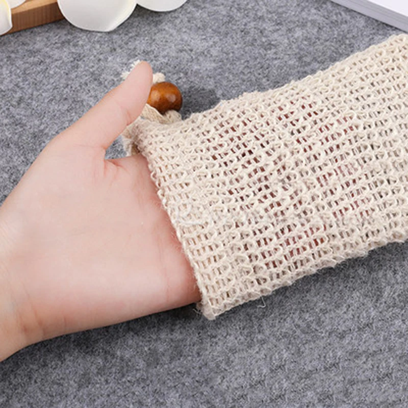 10 шт./компл. отшелушивающий мешочек для мыла из натурального сизаля продления