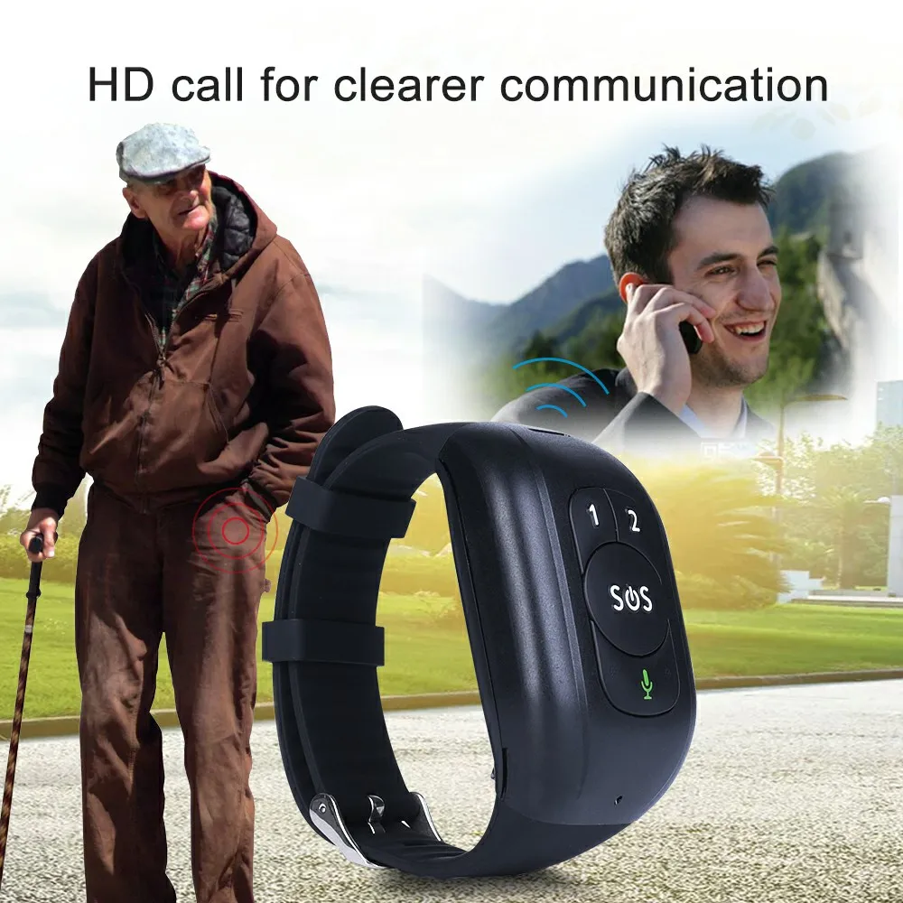 V48 4G  available worldwide 4G SIM security bracelet with positioning function, phone function,  for Parkinson's patients