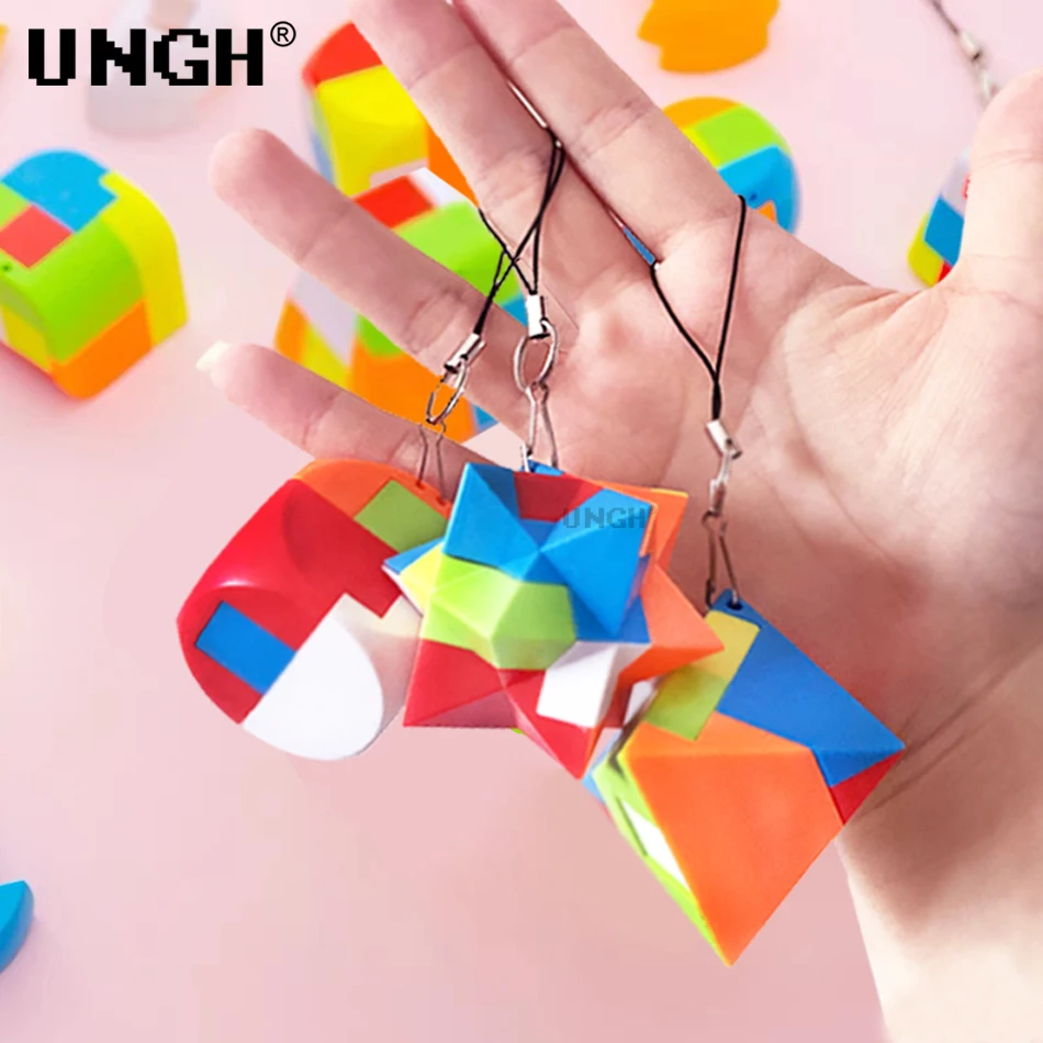3D пазл Luban Lock Брелок Волшебный куб Конг Мин Интеллектуальные головоломки детские