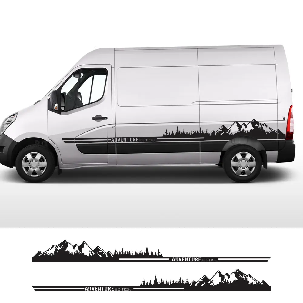 

Car Stickers For Renault Master 2 3 4 NIssan NV400 Interstar Opel Vauxhall Movano Tuning Accessories Camper Van Mountain