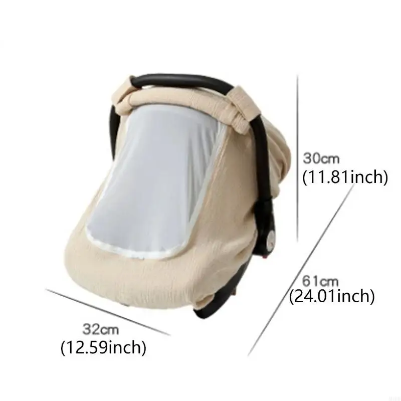 M3GE Cotton Wind -Pronating Borte Dlineae с дышащим окном для младенцев корзины покрытие защитная