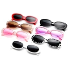Солнцезащитные очки в стиле ретро UV400 женские, небольшие модные Поляризационные солнечные очки в овальной оправе, для рыбалки, 1 шт.