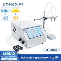 zonesun liquid filling machine double nozzles water beverage juice perfume vial filling machine water bottle filler