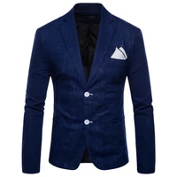 fashion men solid color long sleeve lapel slims blazer suit coat outwear plus size male blazers mens coat wedding