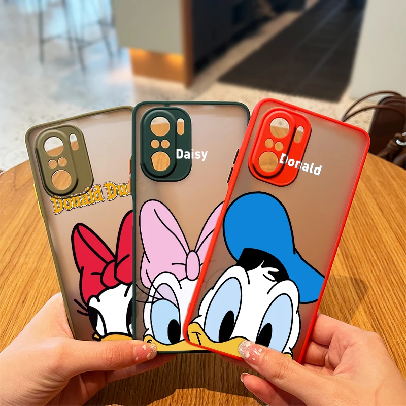 

Donald Duck Disney Anime Case Phone For Redmi K40 K30 K20 10 10C 9T 9C 9A 9 8A 8 GO 7 6 Pro Frosted Translucent Matte Cover