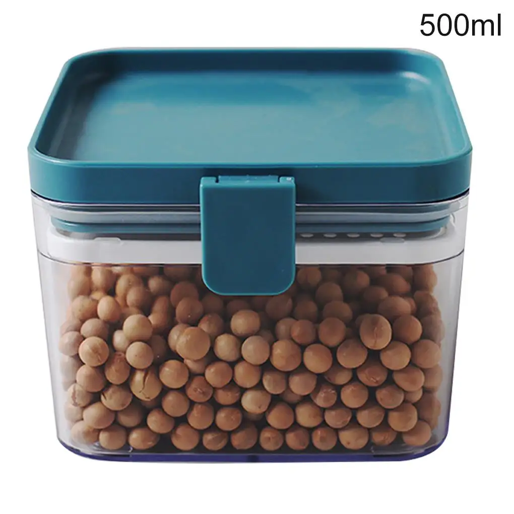 

Clear Plastic Sealed Food Tank Moisture-proof Fresh-keeping Storage Box Snack Cereal Jar Container