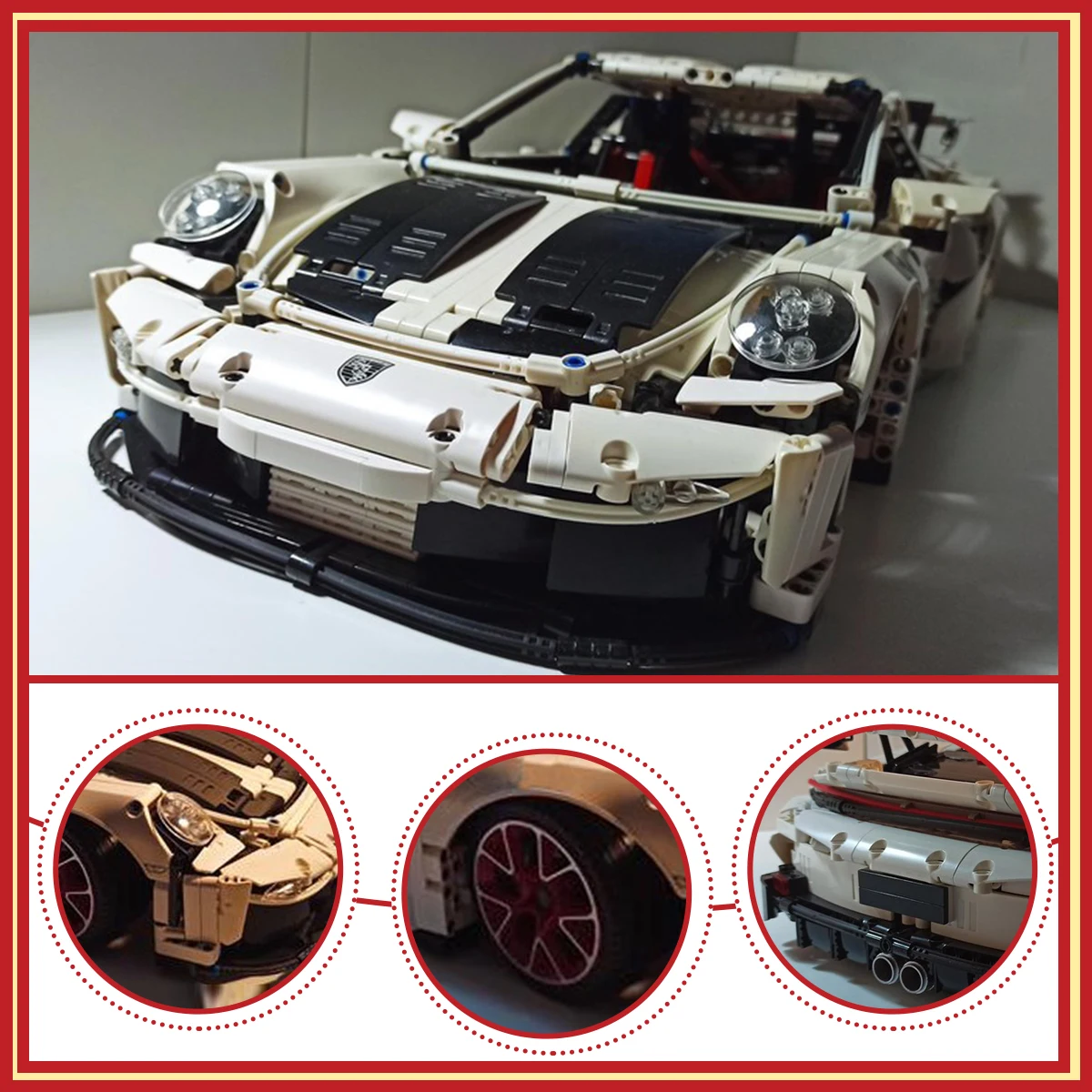 Фото НОВЫЙ конструктор MOC-128816: Модель суперкара – Гоночный автомобиль с механической коробкой передач 5+1, развивающая STEM-игрушка, подарок на день рождения для B №2