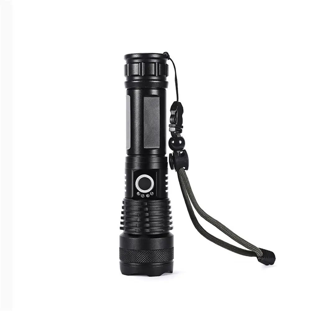 

Xhp50 Retractable Flashlight Usb Rechargeable Power Display Telescopic Zoom Strong Light Torch Waterproof