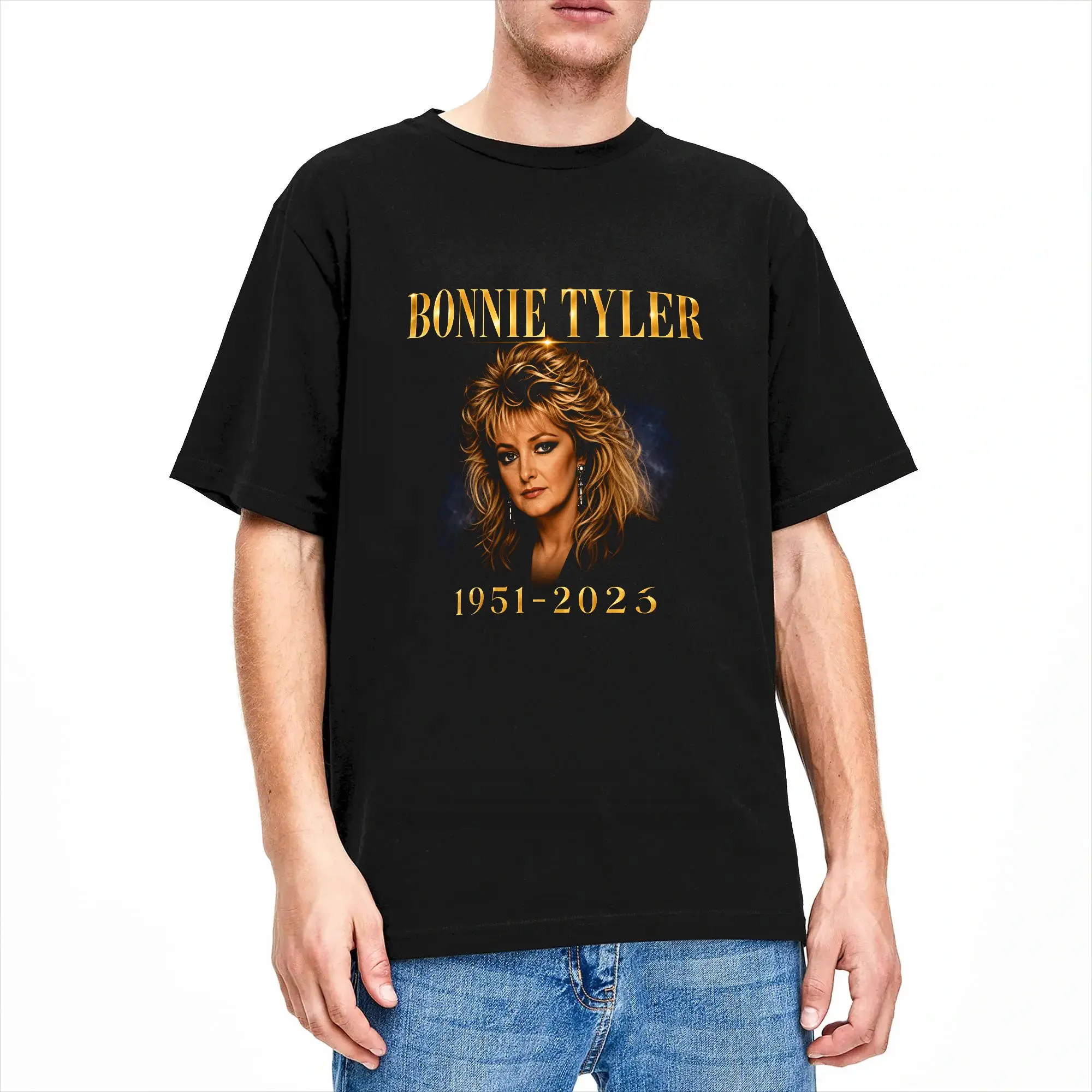 Фото Мужская и женская футболка Bonnie Tyler, летняя футболка в стиле хиппи, винтажная хлопковая одежда, подарок на день рождения №2