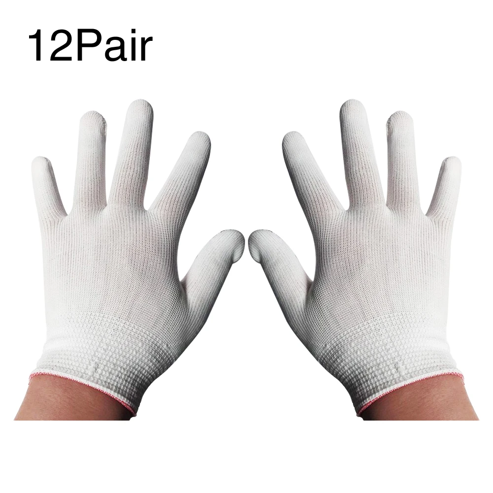 

12pair Mechanical Unisex Safety Gloves Full Finger Anti Cutting Industrial Work Protection Breathable For Construction Tools