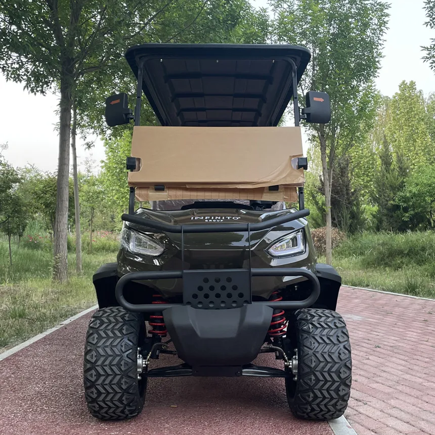 New Scooter Tanie ceny Gokart Tapicerowane siedzisko ze składaną przednią szybą 4-kołowy 4-osobowy elektryczny wózek golfowy Buggy