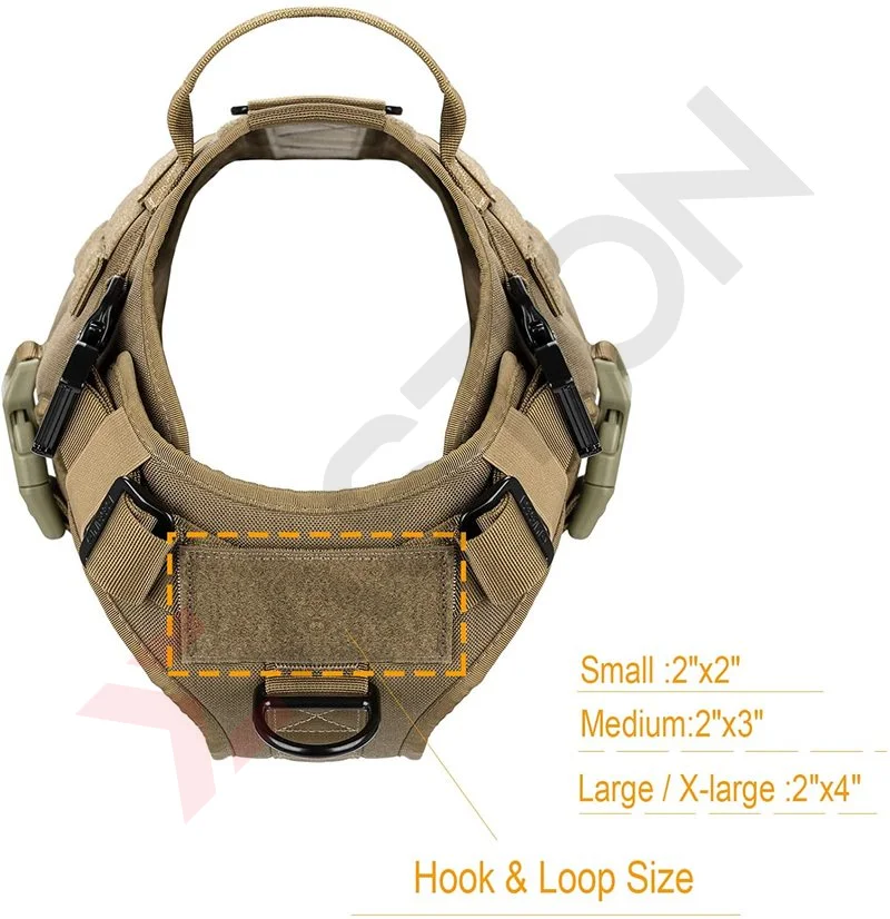 Тактическая шлейка и поводок для собак комплект из большого жилета K9 с