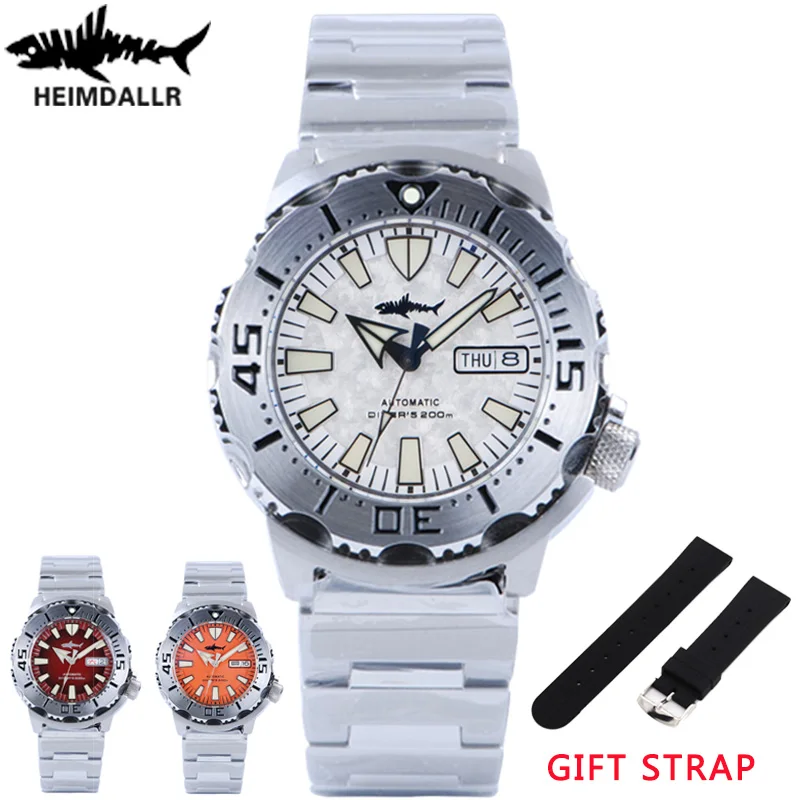 

Heimdallr Monster Diver Watch 200M Water Proof Seestern NH36 Mens Mechanical Watches Sapphire High Date Full Luminous Wristwatch