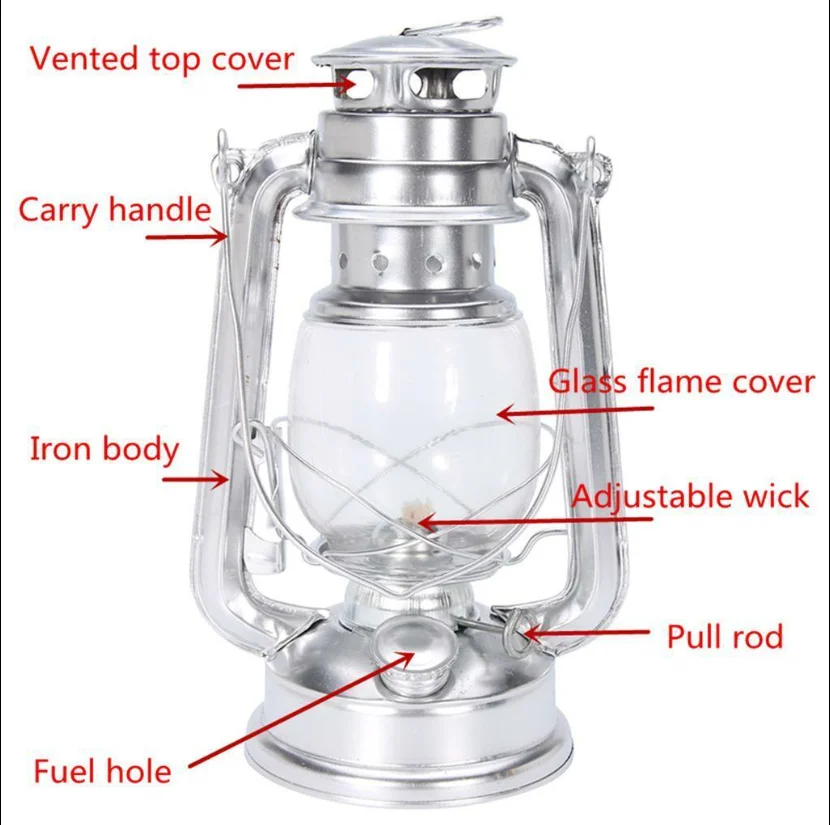 Керосиновая лампа в стиле ретро портативная для старой лошади мачта