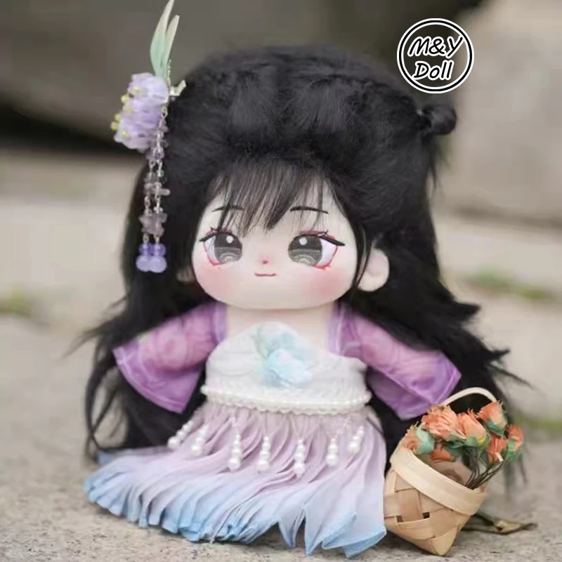 

20cm Idol Dolls Black Long Hair Doll Accessories Winter Karina Ningning Giselle Jisoo Doll for girls Fans Collection Gift