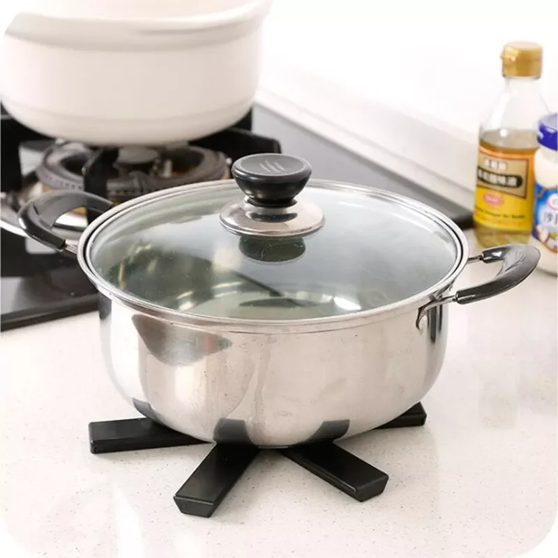 

2022New non-slip foldable Hot pad coaster creative new strange placemat black kitchen tool Cookware placemat