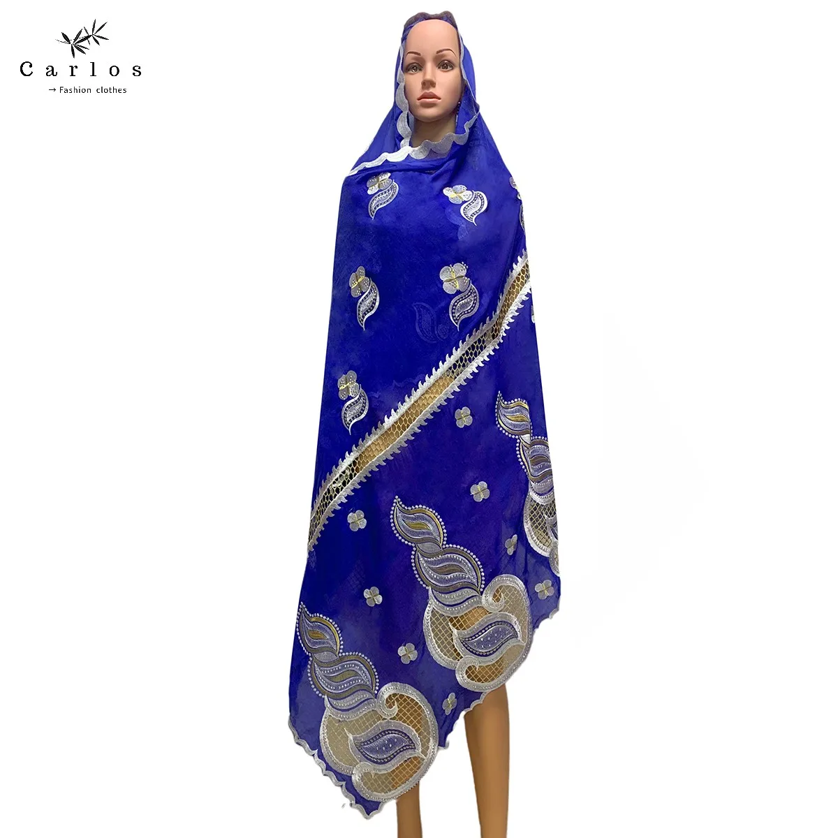 Лидер продаж 100% хлопок искусственный Африканский женский хиджаб шарф с вырезами