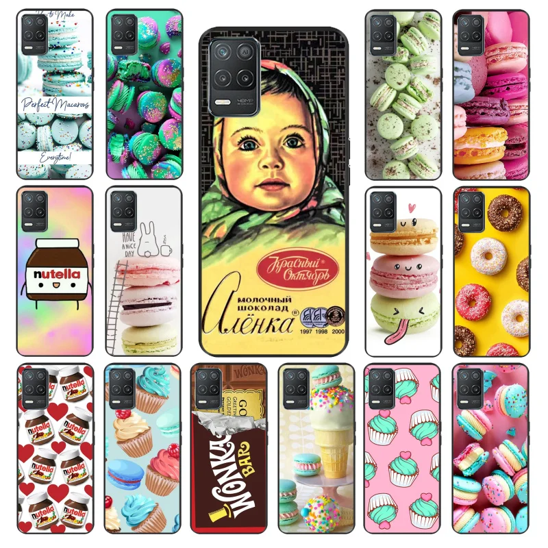 

Dessert Donut Macaron Phone Case for OPPO Realme 8 7 6 6i C3 C21 C21Y C11 X3 SuperZoom A94 A74 A91 A53S A54