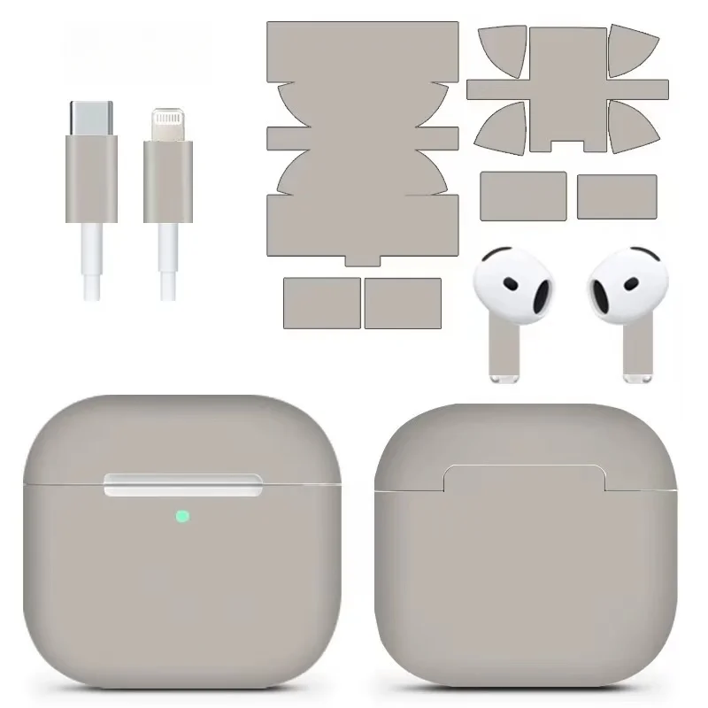 Фото 2 шт. матовая наклейка для AirPods Pro 2, защитная пленка для всего тела, однотонная пленка для AirPods pro 3, наклейка №1