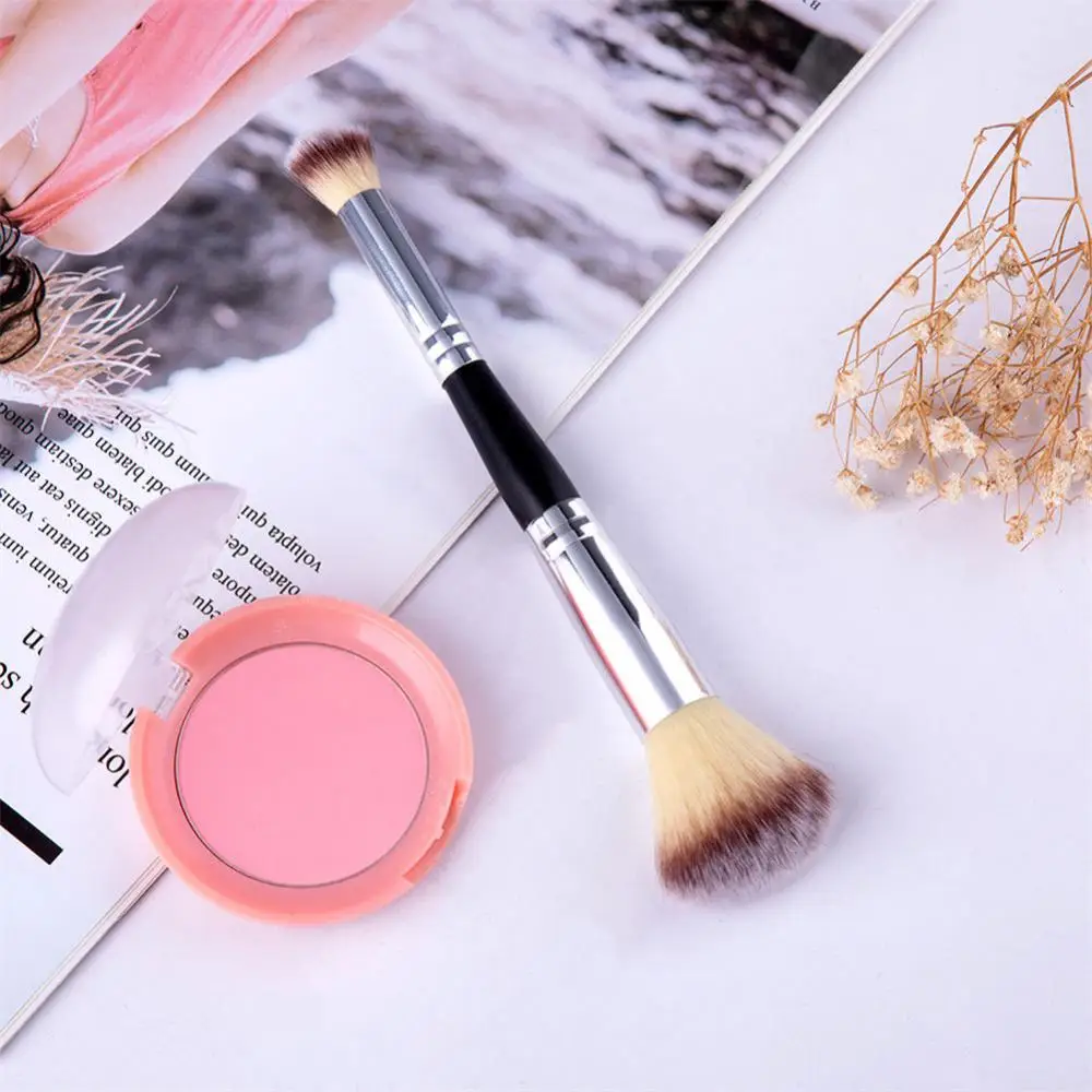 

ELECOOL Oblique Head Foundation Brush Powder Concealer Liquid Foundation Face Makeup Brushes Tools Professional Beauty Cosmetic