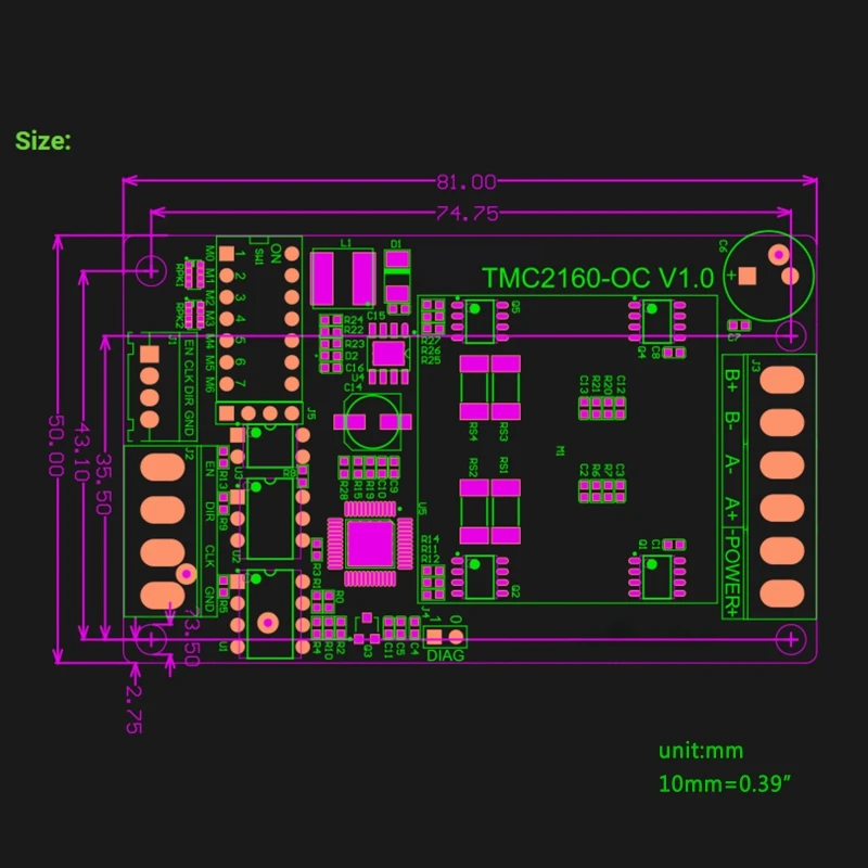 

MKS TMC2160-OC Motor Driver Big Current 4.33A Mute and Support 64 Microsteps with Large Heatsink Dropshipping
