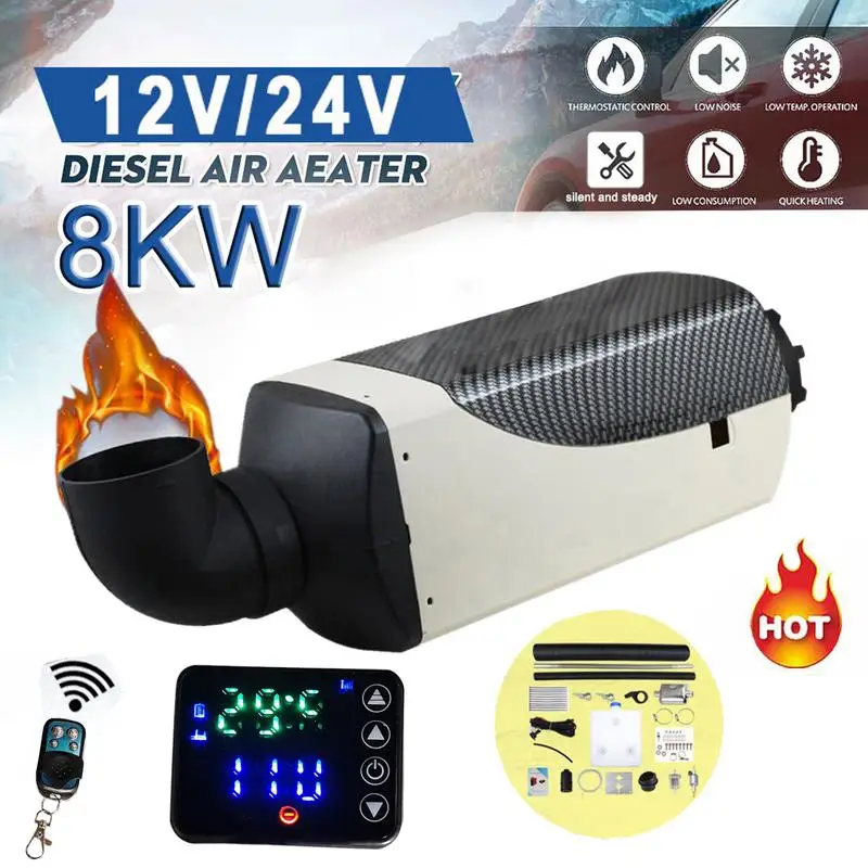 

Parking Heater 8KW Heater With LCD Monitor Remote Control 9 L Tank Parking Heaters For Trucks Boats Touring Car